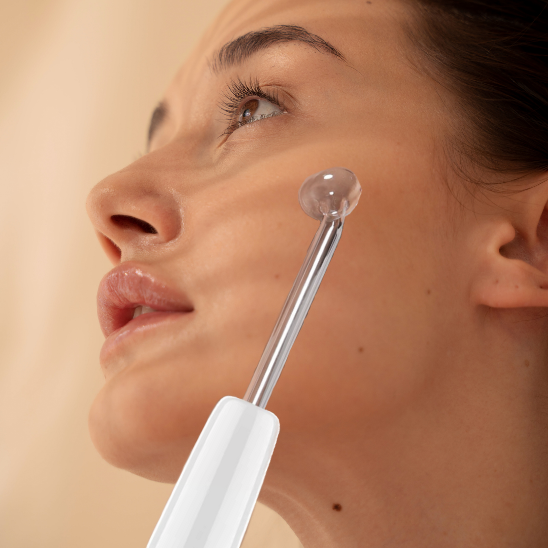 High Frequency Wand Red Light Therapy Electrotherapy Glass Tube Acne Spot Wrinkles Remover