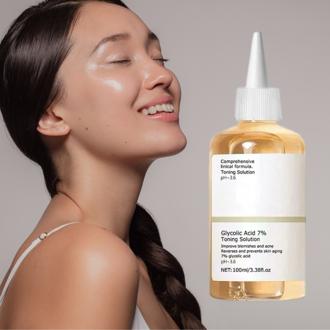 Glycolic Acid 7% Toning Solution Lifting Firming Wrinkles Dispelling Acne Lighten Pore Glow Facial Skin Care