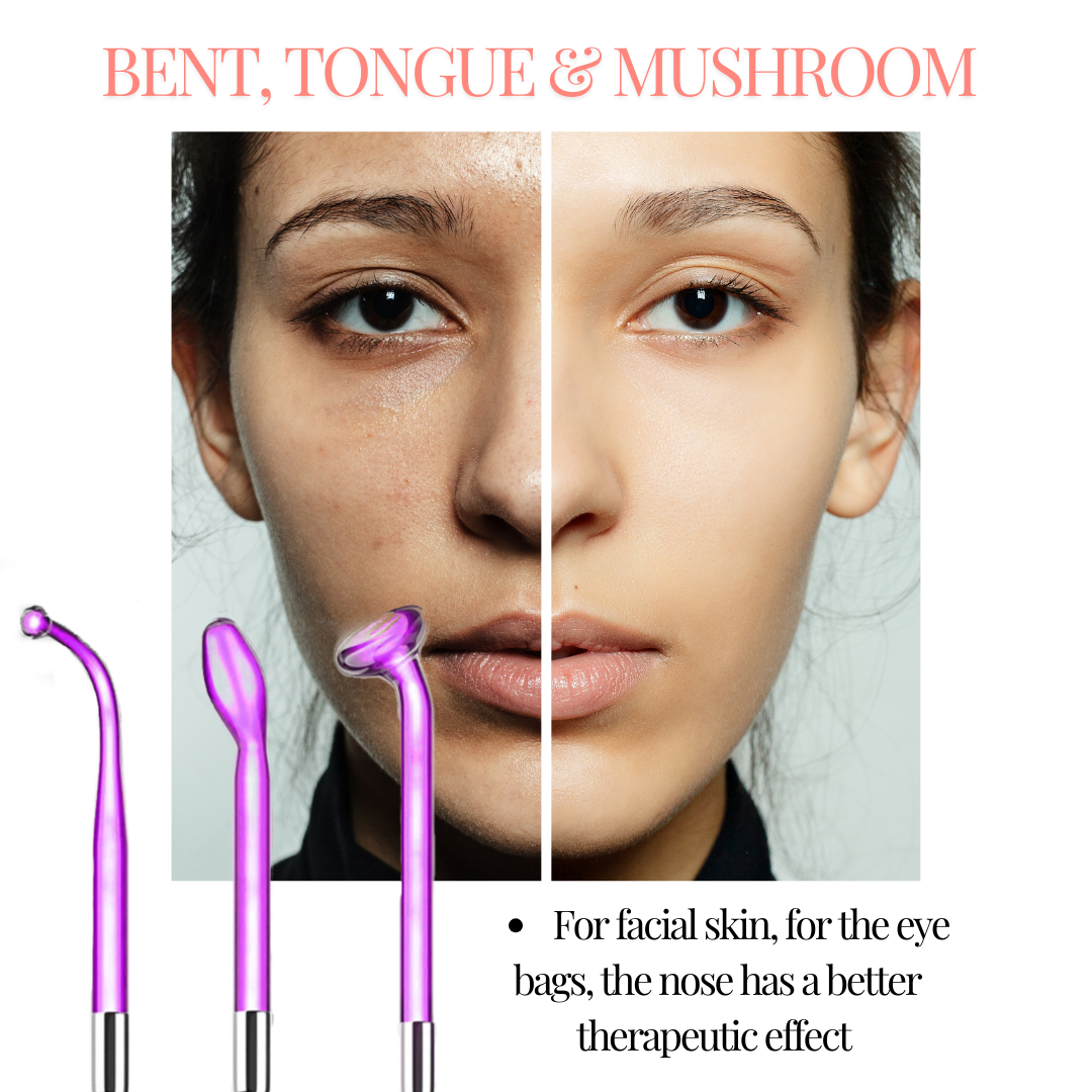 High Frequency Wand Red Light Therapy Electrotherapy Glass Tube Acne Spot Wrinkles Remover