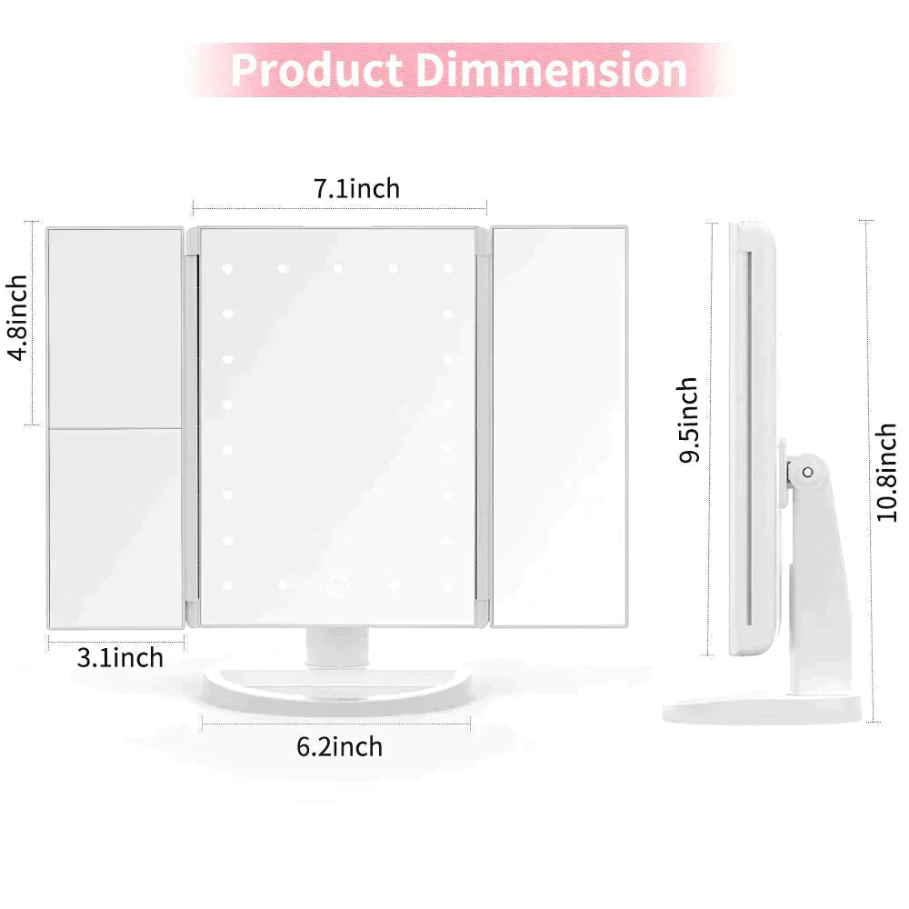 LED Touch Screen Makeup Mirror