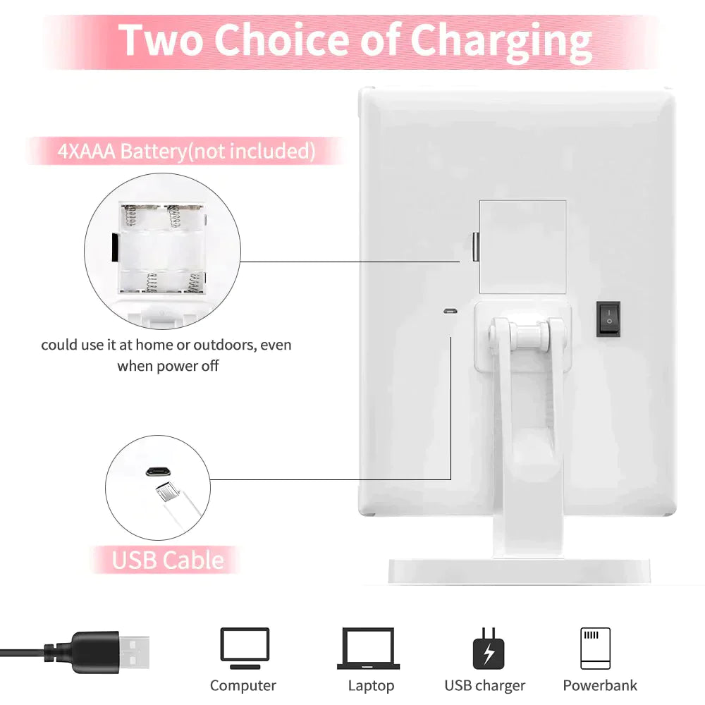 LED Touch Screen Makeup Mirror